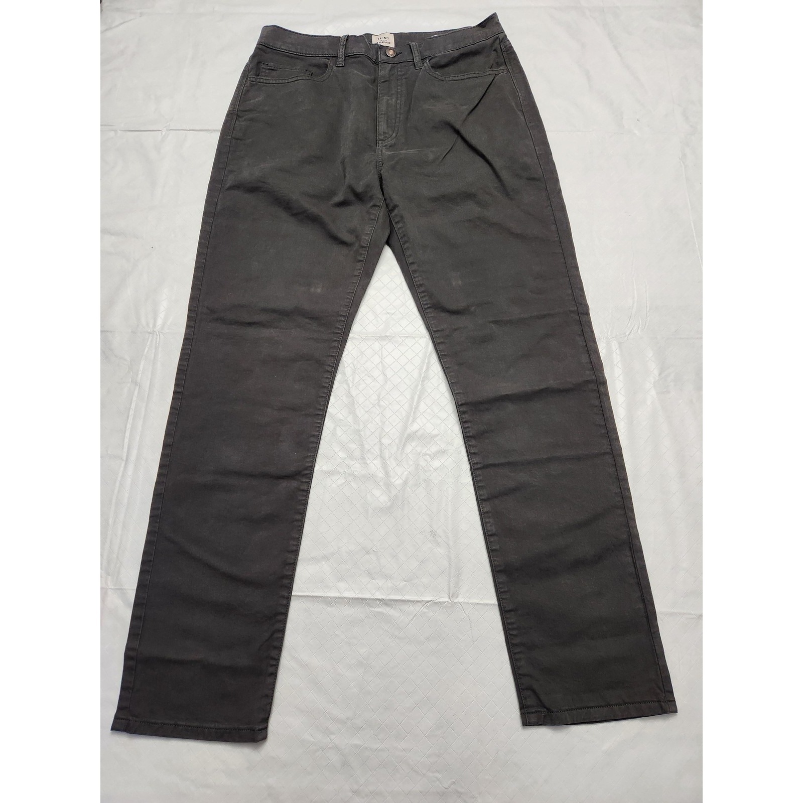 Flint And Tinder Jeans Mens 32x30 Gray Tapered Slim Fit Stretch Denim Pants